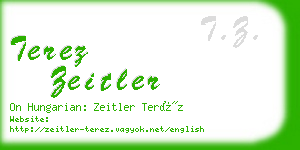 terez zeitler business card